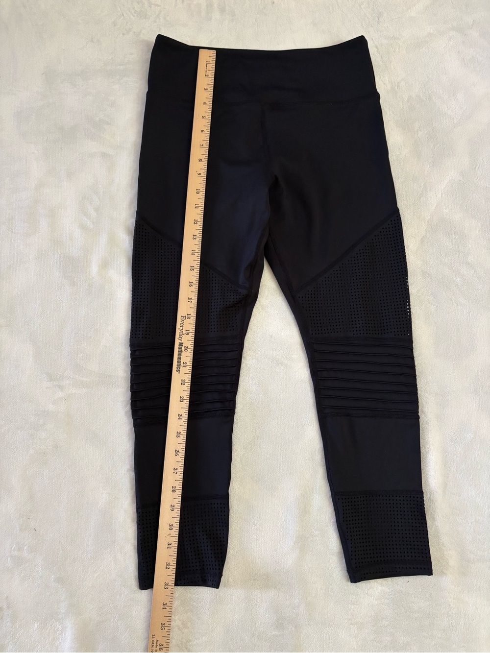 ZYIA Active Black Light n Tight Moto Leggings High Waist Activewear Size 12 - Picture 7 of 11